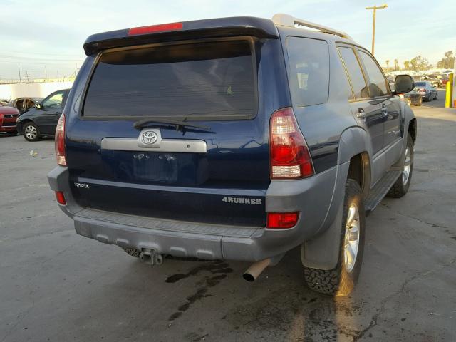 JTEBT14R638002691 - 2003 TOYOTA 4RUNNER SR BLUE photo 4