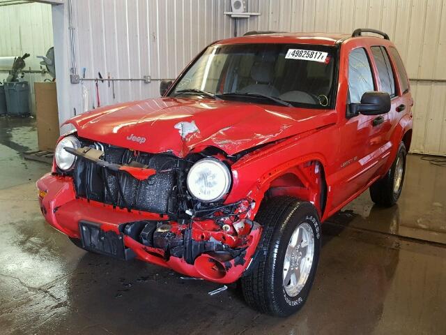 1J4GL58K42W184765 - 2002 JEEP LIBERTY LI RED photo 2