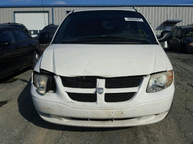 2B8GP44312R698922 - 2002 DODGE GRAND CARA WHITE photo 9