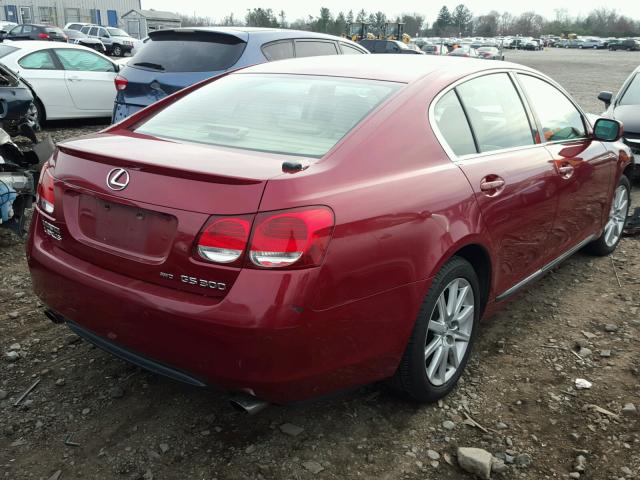 JTHCH96S460011741 - 2006 LEXUS GS GENERAT RED photo 4