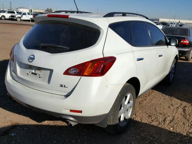 JN8AZ1MU9AW003091 - 2010 NISSAN MURANO S WHITE photo 4