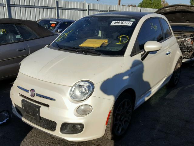 3C3CFFBR0CT358124 - 2012 FIAT 500 SPORT WHITE photo 2