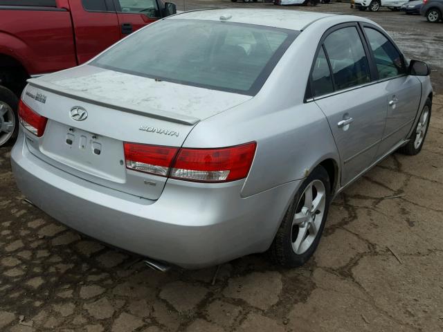 5NPEU46F17H270851 - 2007 HYUNDAI SONATA SE SILVER photo 4