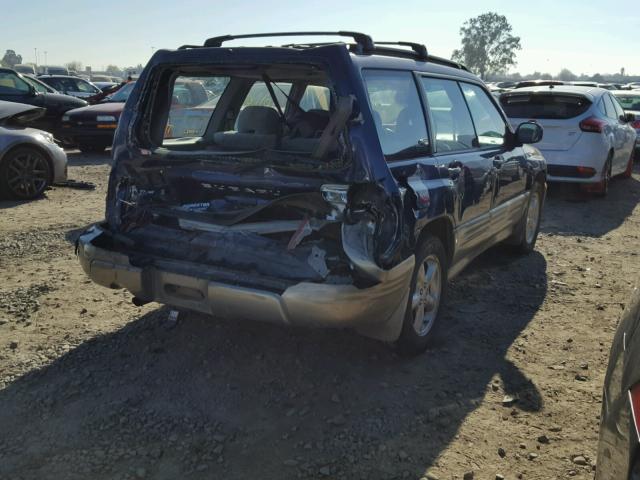 JF1SF65531H733327 - 2001 SUBARU FORESTER S BLUE photo 4