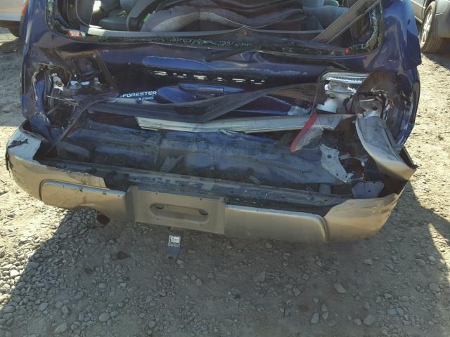 JF1SF65531H733327 - 2001 SUBARU FORESTER S BLUE photo 9