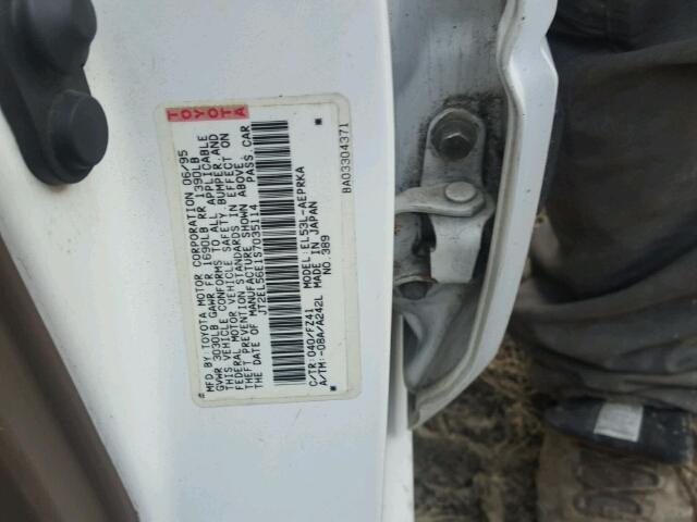 JT2EL56E1S7035114 - 1995 TOYOTA TERCEL DX WHITE photo 10