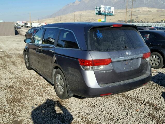 5FNRL5H24FB119195 - 2015 HONDA ODYSSEY LX GRAY photo 3