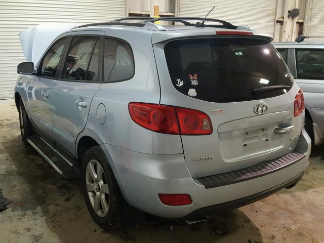 5NMSH13E27H057907 - 2007 HYUNDAI SANTA FE S BLUE photo 3