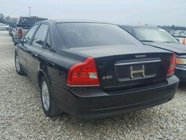 YV1TS592251404227 - 2005 VOLVO S80 2.5T BLACK photo 3