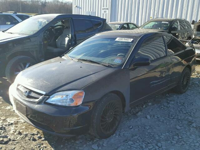 1HGEM22942L067821 - 2002 HONDA CIVIC EX BLACK photo 2