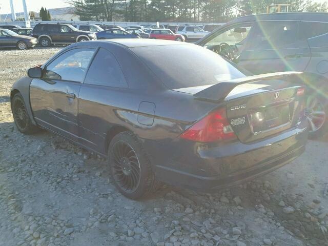 1HGEM22942L067821 - 2002 HONDA CIVIC EX 黑色 照片 3