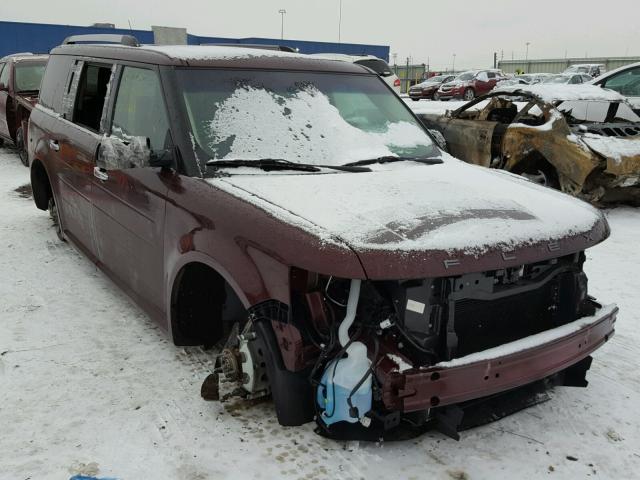 2FMHK6C88HBA11268 - 2017 FORD FLEX SEL ბურგუნდია ფოტო 1
