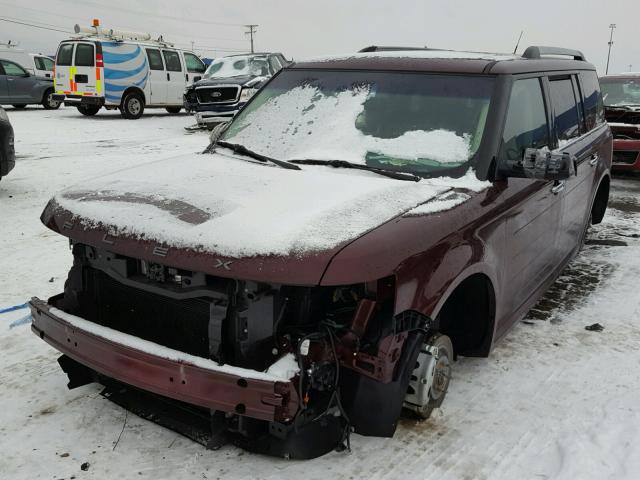 2FMHK6C88HBA11268 - 2017 FORD FLEX SEL ბურგუნდია ფოტო 2