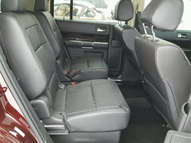 2FMHK6C88HBA11268 - 2017 FORD FLEX SEL ბურგუნდია ფოტო 6