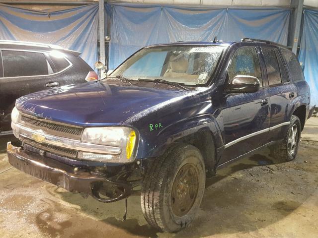 1GNDS13S372257156 - 2007 CHEVROLET TRAILBLAZE BLUE photo 2