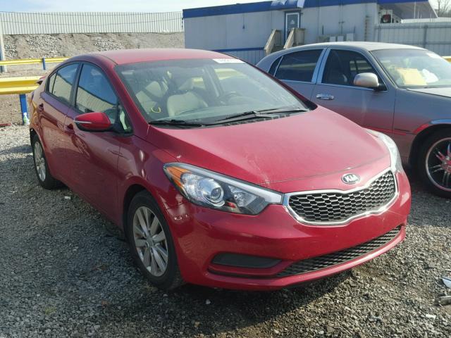 KNAFX4A67G5587811 - 2016 KIA FORTE LX RED photo 1