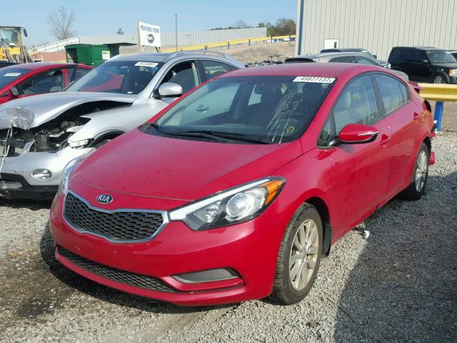 KNAFX4A67G5587811 - 2016 KIA FORTE LX RED photo 2