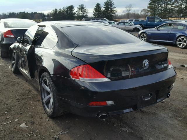 WBAEH13476CR46152 - 2006 BMW 650 I BLACK photo 3