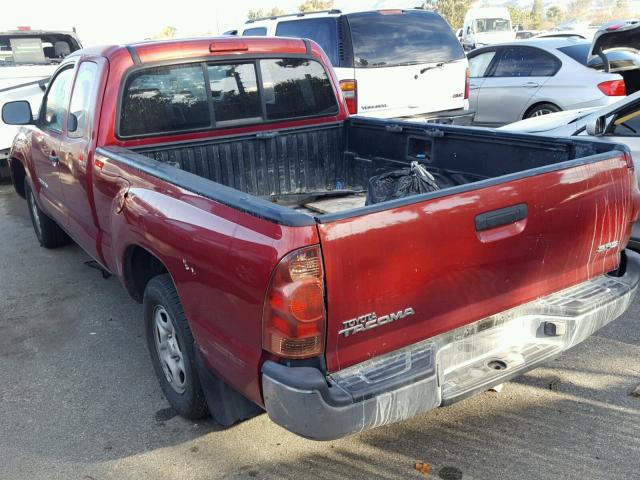 5TETX22N35Z016312 - 2005 TOYOTA TACOMA ACC RED photo 3