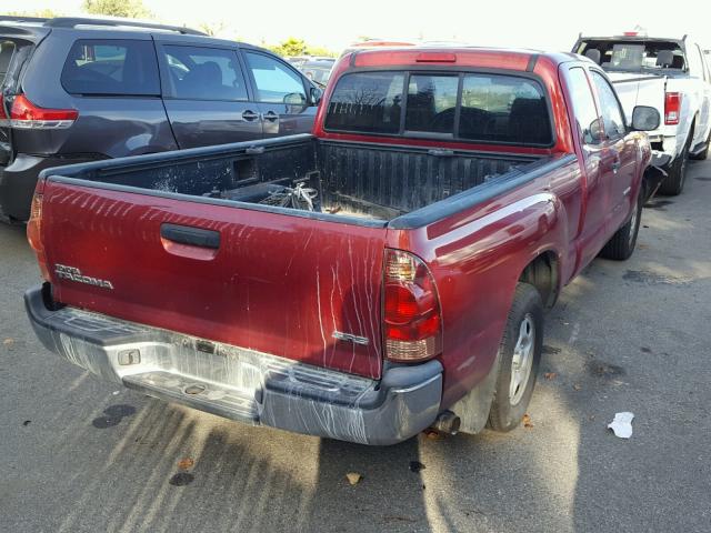 5TETX22N35Z016312 - 2005 TOYOTA TACOMA ACC RED photo 4