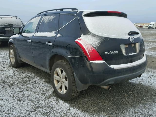 JN8AZ08W36W546613 - 2006 NISSAN MURANO SL BLACK photo 3