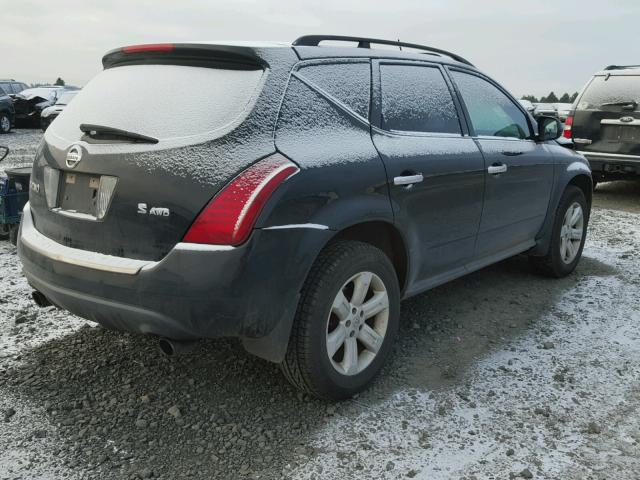 JN8AZ08W36W546613 - 2006 NISSAN MURANO SL BLACK photo 4