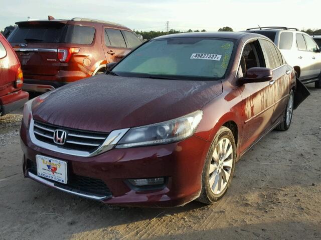 1HGCR2F78FA103576 - 2015 HONDA ACCORD EX BURGUNDY photo 2