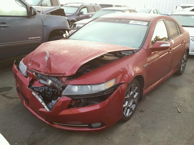19UUA76698A006356 - 2008 ACURA TL TYPE S RED photo 2