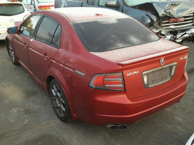 19UUA76698A006356 - 2008 ACURA TL TYPE S RED photo 3