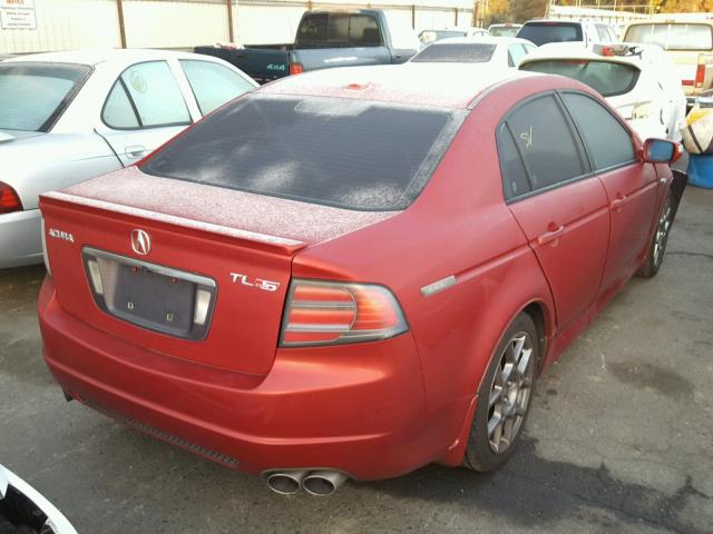 19UUA76698A006356 - 2008 ACURA TL TYPE S RED photo 4