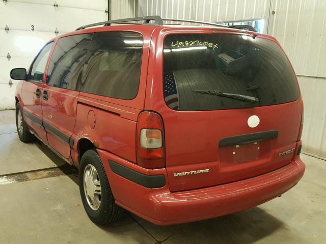 1GNDX03E8YD129667 - 2000 CHEVROLET VENTURE RED photo 3