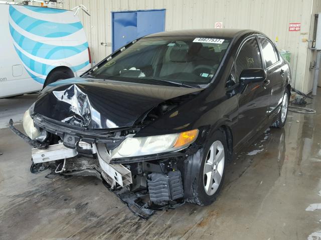 1HGFA16518L075558 - 2008 HONDA CIVIC LX BLACK photo 2