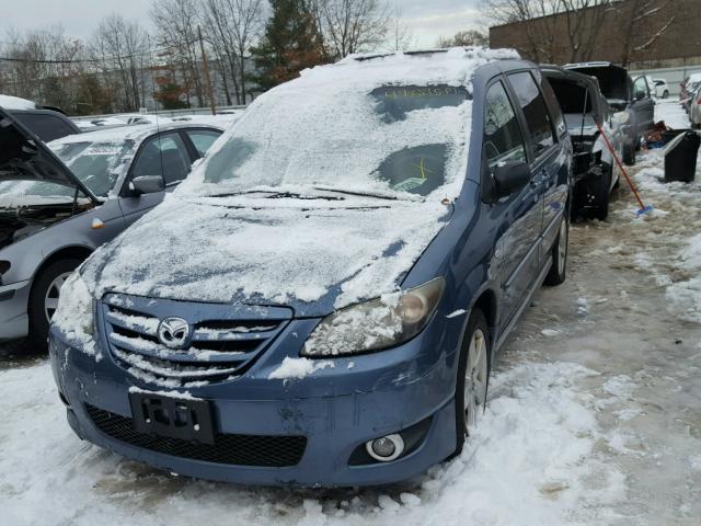 JM3LW28J340503653 - 2004 MAZDA MPV WAGON BLUE photo 2