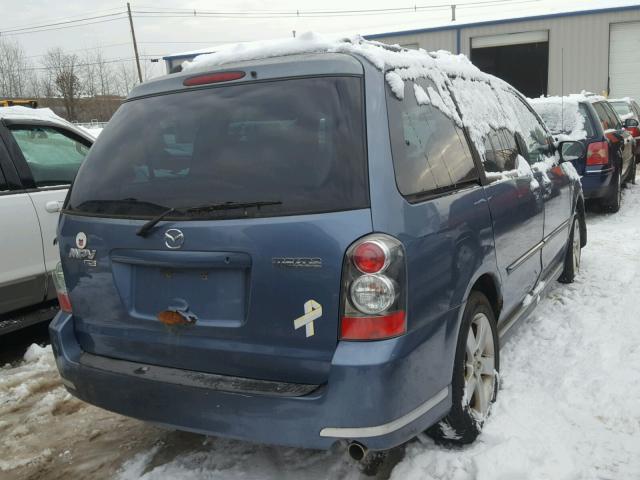 JM3LW28J340503653 - 2004 MAZDA MPV WAGON BLUE photo 4