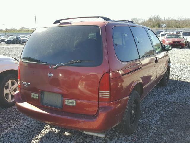 4N2ZN1119WD824132 - 1998 NISSAN QUEST XE RED photo 4