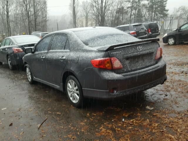 1NXBU40E49Z164885 - 2009 TOYOTA COROLLA BA CHARCOAL photo 3