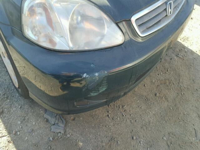 2HGEJ661XYH572031 - 2000 HONDA CIVIC BASE GREEN photo 9