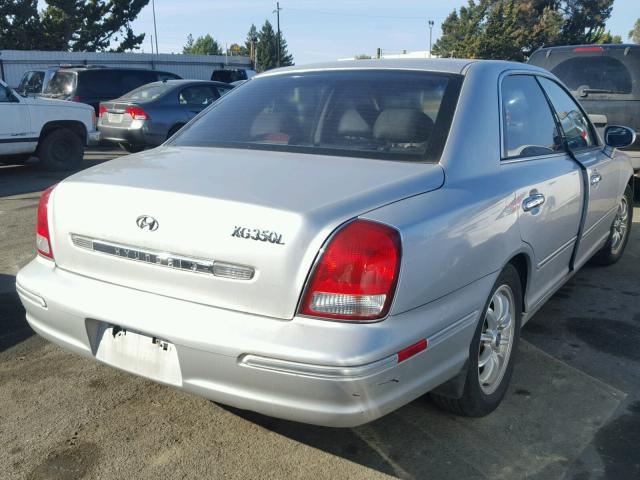 KMHFU45E22A209419 - 2002 HYUNDAI XG 350 SILVER photo 4