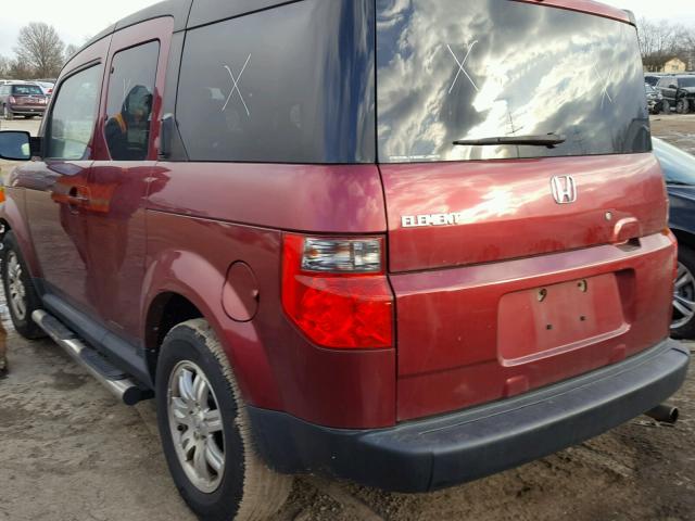 5J6YH28767L014643 - 2007 HONDA ELEMENT EX RED photo 3