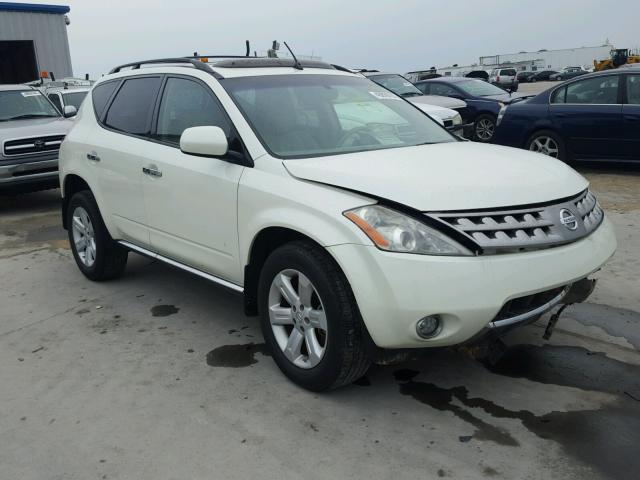 JN8AZ08T57W516102 - 2007 NISSAN MURANO SL WHITE photo 1