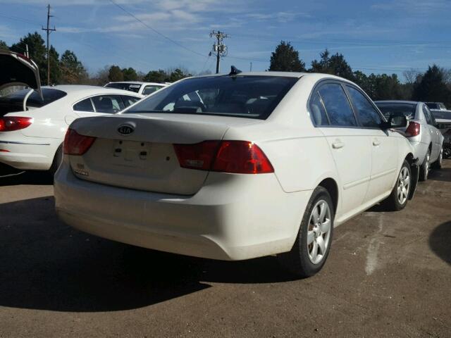 KNAGG4A84A5425776 - 2010 KIA OPTIMA LX WHITE photo 4