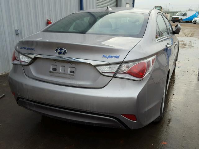 KMHEC4A44DA066861 - 2013 HYUNDAI SONATA HYB SILVER photo 4