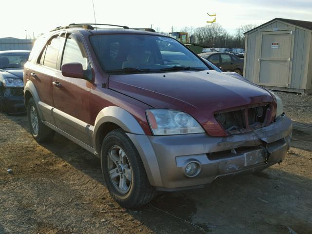 KNDJC733735150950 - 2003 KIA SORENTO EX MAROON photo 1