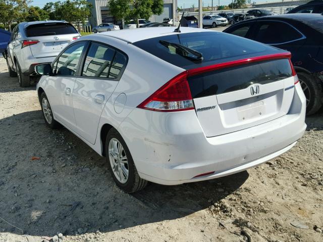 JHMZE2H79AS038675 - 2010 HONDA INSIGHT EX WHITE photo 3