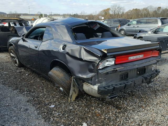 2C3CDYAG2EH250293 - 2014 DODGE CHALLENGER GRAY photo 3