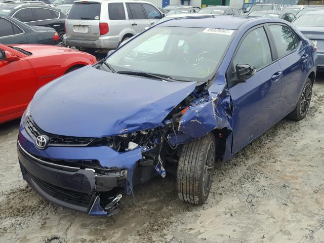 2T1BURHE8FC354087 - 2015 TOYOTA COROLLA L BLUE photo 2