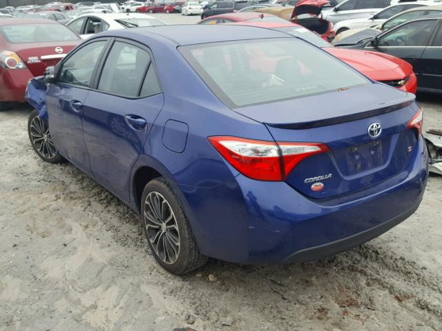 2T1BURHE8FC354087 - 2015 TOYOTA COROLLA L BLUE photo 3