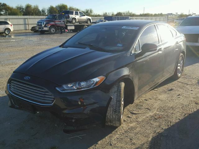 3FA6P0H74ER113423 - 2014 FORD FUSION SE BLACK photo 2