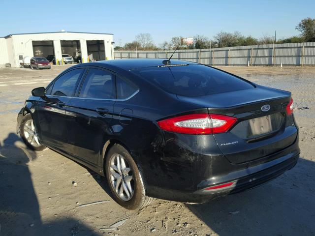 3FA6P0H74ER113423 - 2014 FORD FUSION SE BLACK photo 3