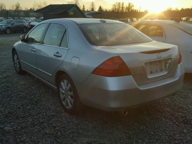 1HGCM66517A083774 - 2007 HONDA ACCORD EX SILVER photo 3